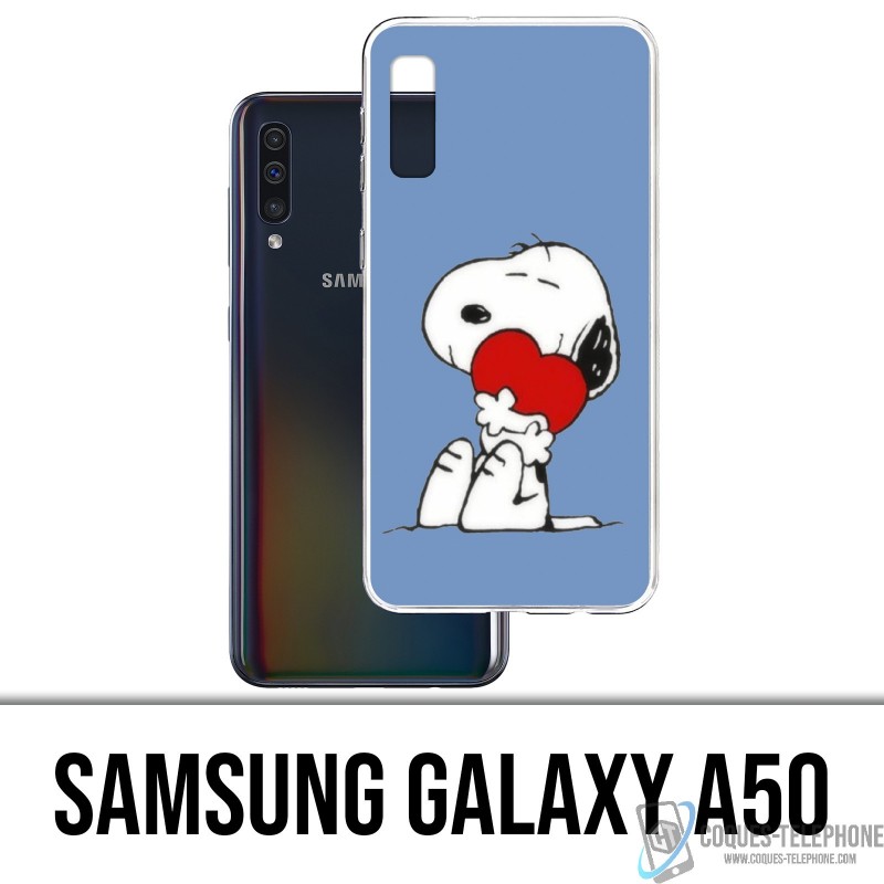 Coque Samsung Galaxy A50 - Snoopy Coeur