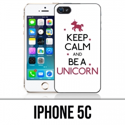 Coque iPhone 5C - Keep Calm Unicorn Licorne