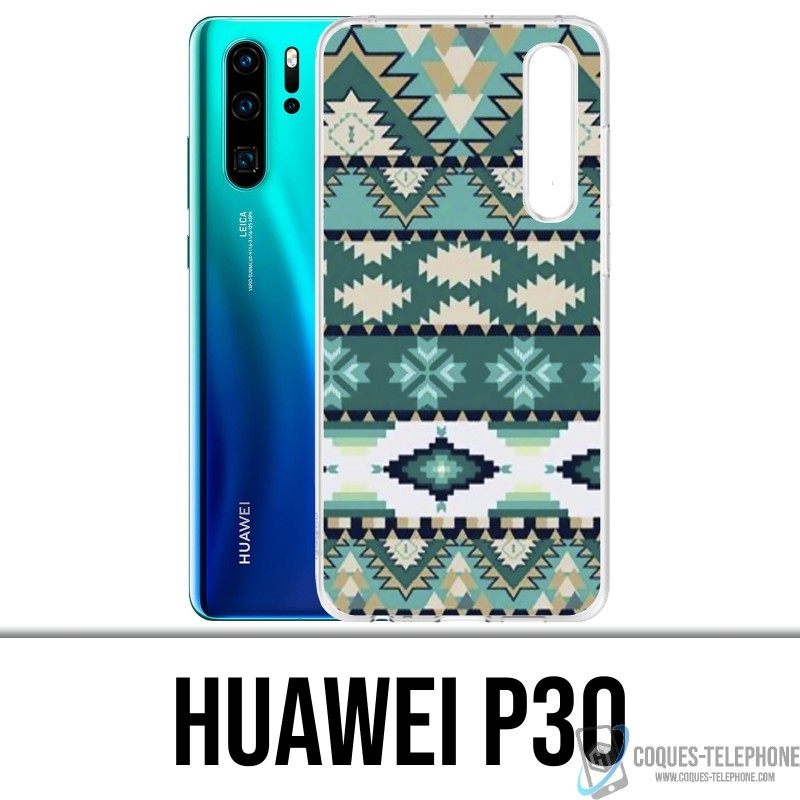 Coque Huawei P30 - Azteque Vert