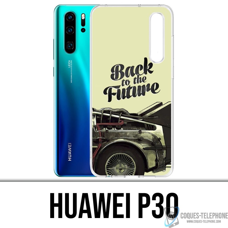 Case Huawei P30 - Zurück in die Zukunft Delorean