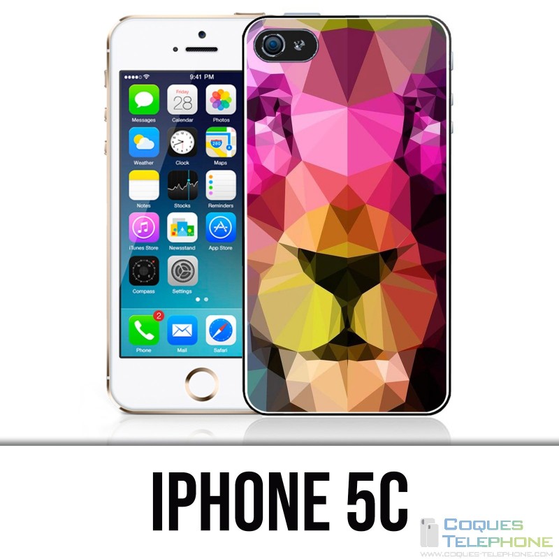 Custodia per iPhone 5C - Leone geometrico