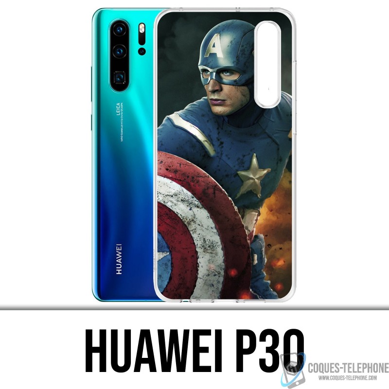 Funda Huawei P30 - Captain America Comics Avengers