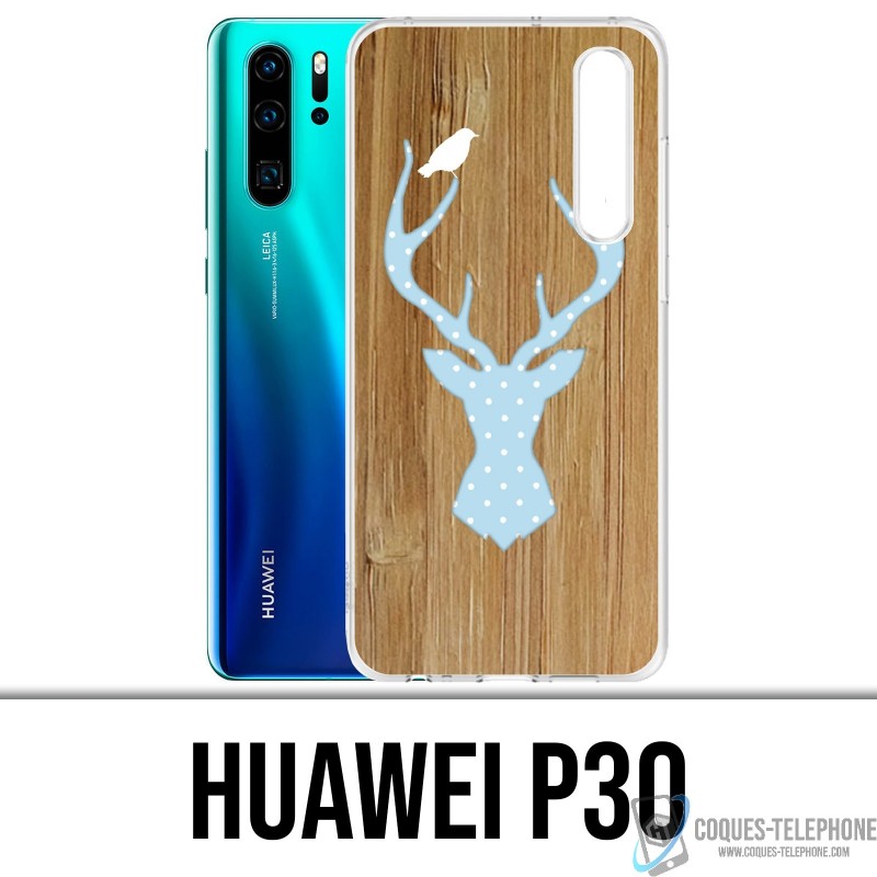 Custodia Huawei P30 - Cervo con corno di uccello