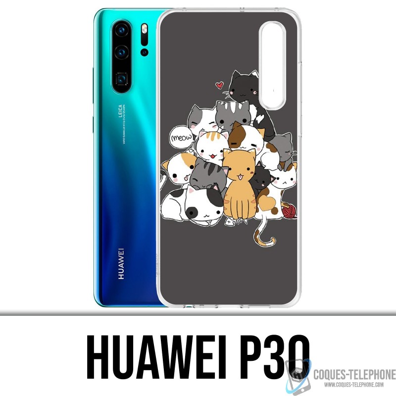 Huawei P30 Custodia - Cat Meow
