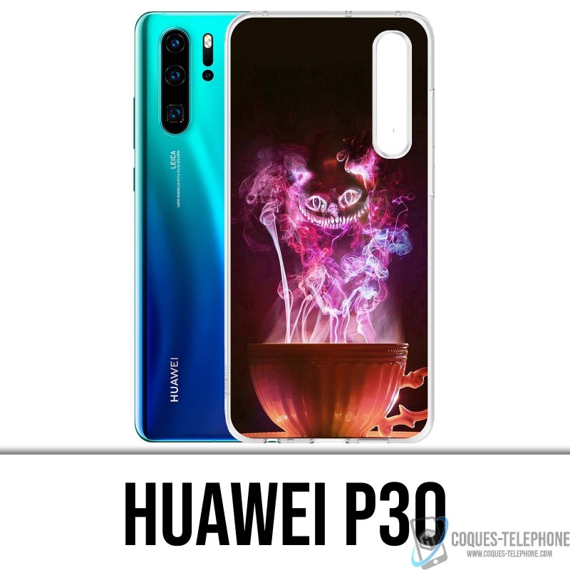 Funda Huawei P30 - Taza de Gato Alicia en el País de las Maravillas P30 - Taza de Gato Alicia en el País de las Maravillas