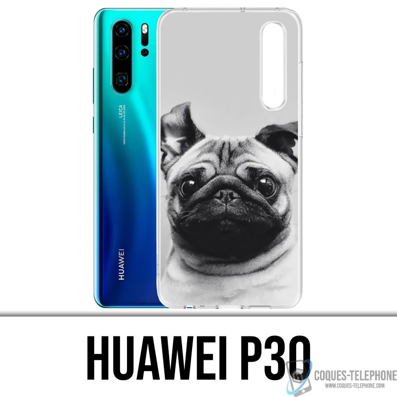 Huawei Funda P30 - Pug Ear Dog