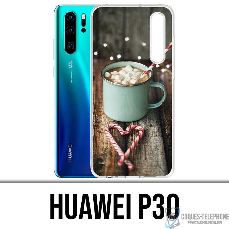 Huawei P30 Case - Heiße Schokolade Marshmallow