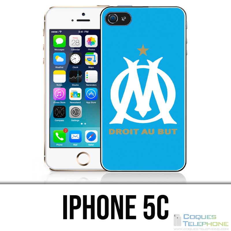 Coque iPhone 5C - Logo Om Marseille Bleu