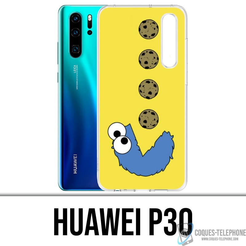 Coque Huawei P30 - Cookie Monster Pacman