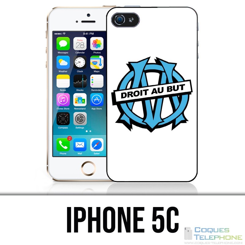 Coque iPhone 5C - Logo Om Marseille Droit Au But