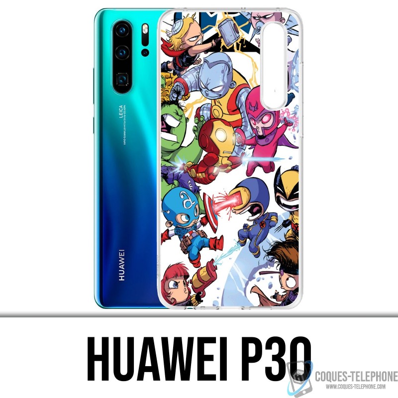 Funda Huawei P30 - Cute Marvel Heroes