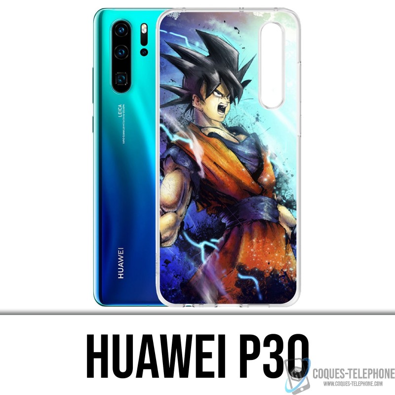 Coque Huawei P30 - Dragon Ball Goku Couleur