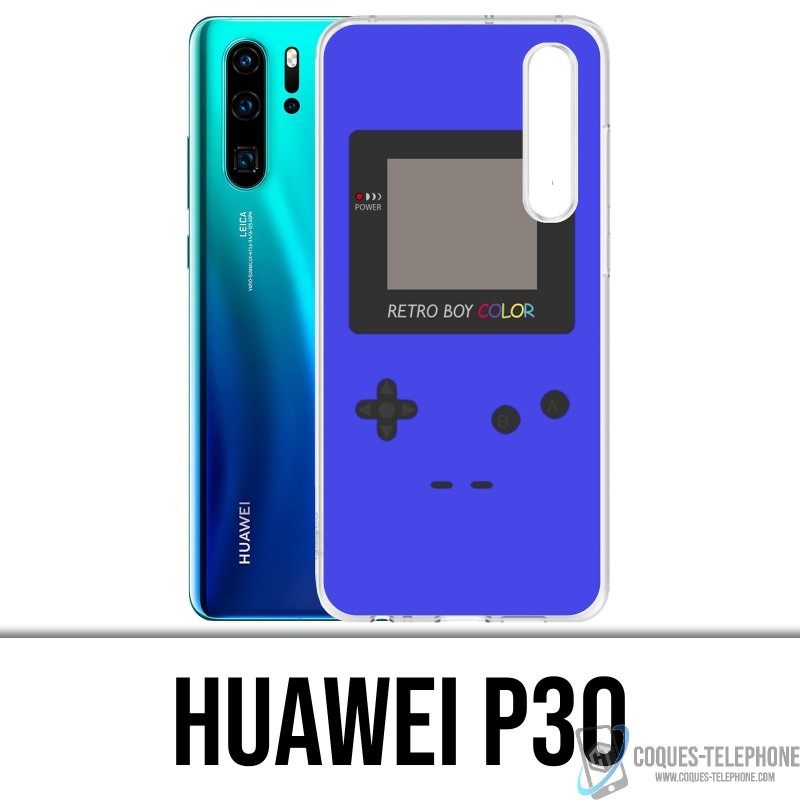 Coque Huawei P30 - Game Boy Color Bleu