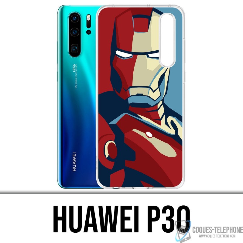 Funda Huawei P30 - Cartel de diseño de Iron Man