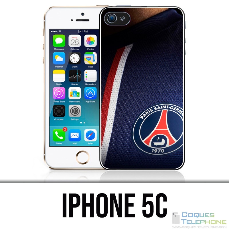 Custodia per iPhone 5C - Jersey blu Psg Paris Saint Germain