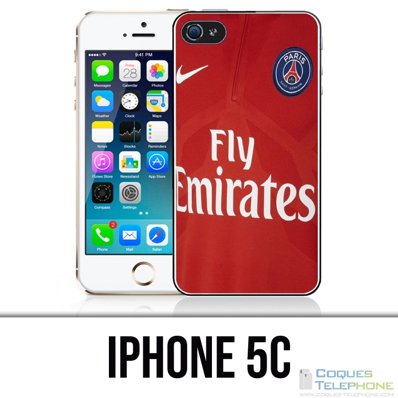 Coque iPhone 5C - Maillot Rouge Psg