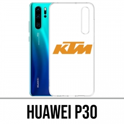 Huawei P30 Custodia - Ktm Logo Ktm Sfondo bianco