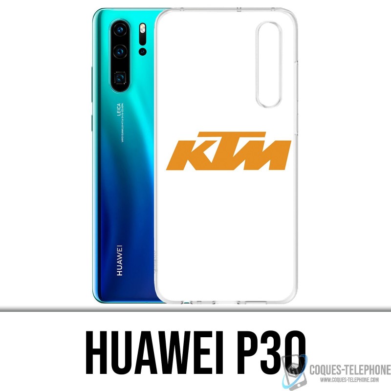 Coque Huawei P30 - Ktm Logo Fond Blanc