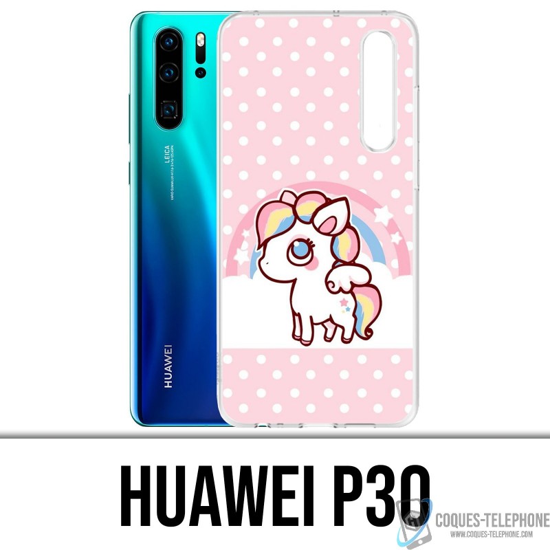Case Huawei P30 - Einhorn Kawaii