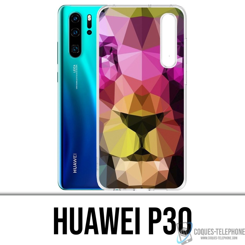 Funda Huawei P30 - León Geométrico