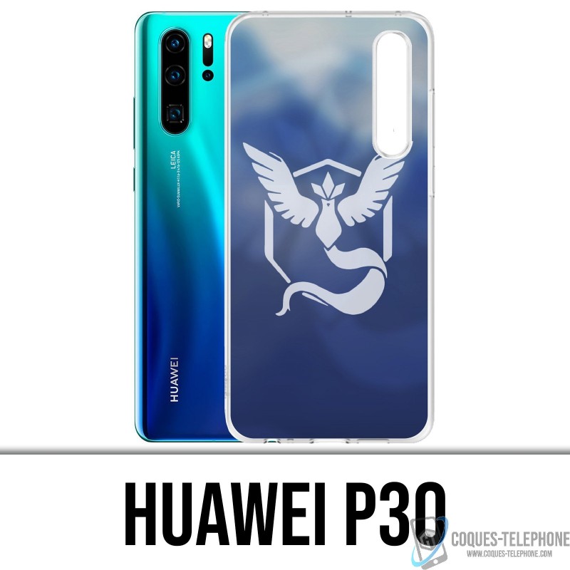 Coque Huawei P30 - Pokémon Go Team Bleue Grunge