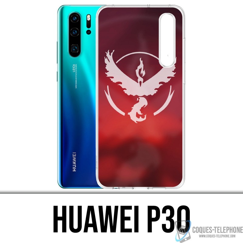 Coque Huawei P30 - Pokémon Go Team Rouge Grunge