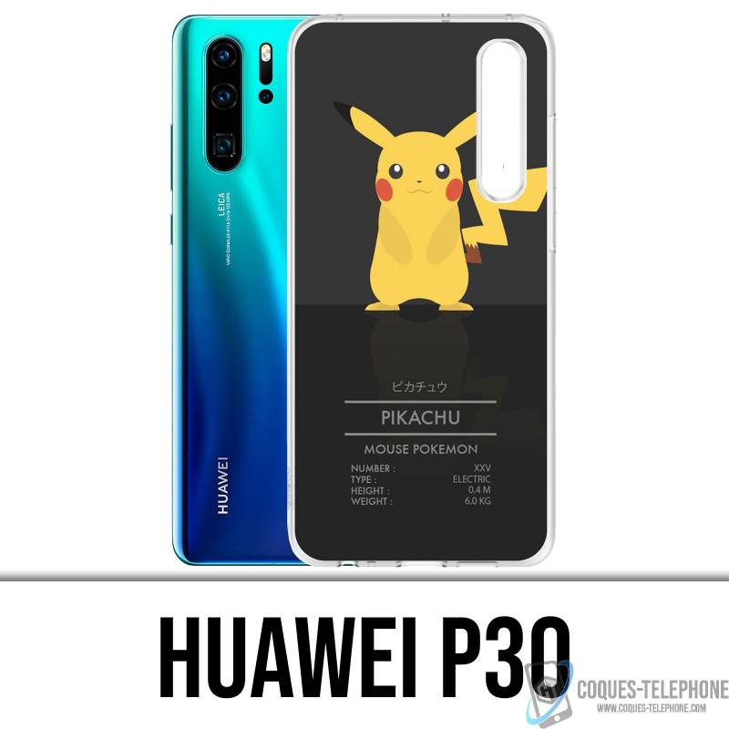 Huawei P30 Case - Pokémon Pikachu Id-Karte