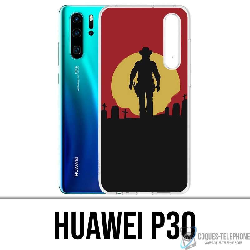 Case Huawei P30 - Rote Tote Erlösungs-Sonne