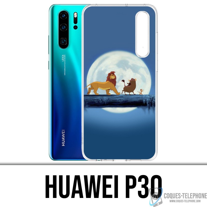 Coque Huawei P30 - Roi Lion Lune