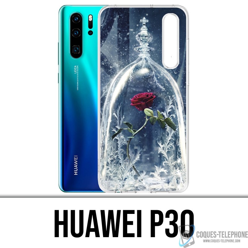 Coque Huawei P30 - Rose Belle Et La Bete