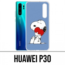 Coque Huawei P30 - Snoopy Coeur