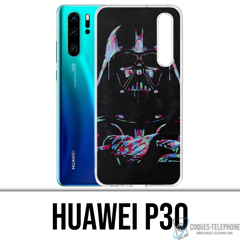 Case Huawei P30 - Star Wars Darth Vader Neon