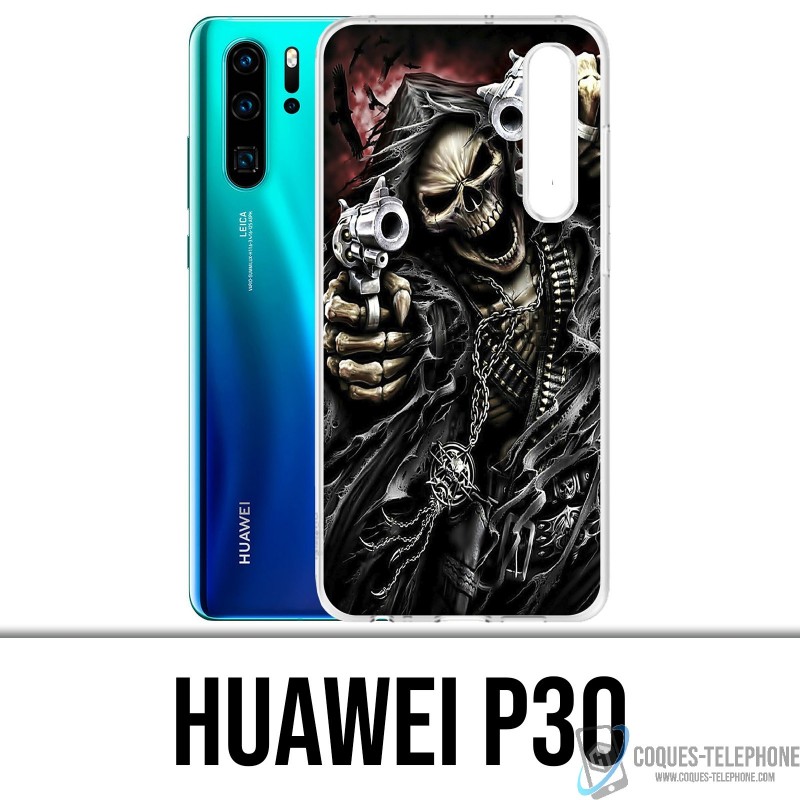 Huawei P30-Case - Totenkopf-Pistole