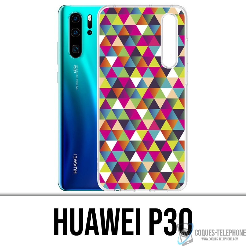 Funda Huawei P30 - Triángulo multicolor