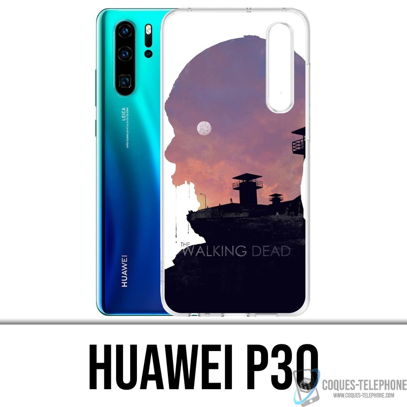 Coque Huawei P30 - Walking Dead Ombre Zombies