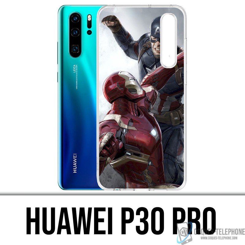 Custodia Huawei P30 PRO - Capitan America contro Iron Man Avengers