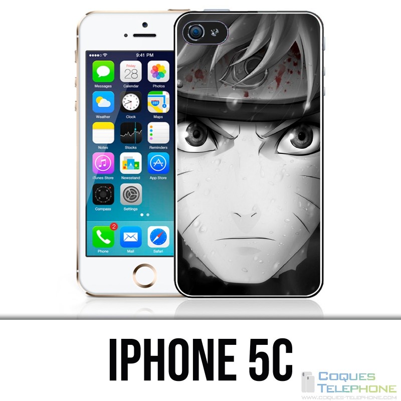 Funda iPhone 5C - Naruto Blanco y Negro