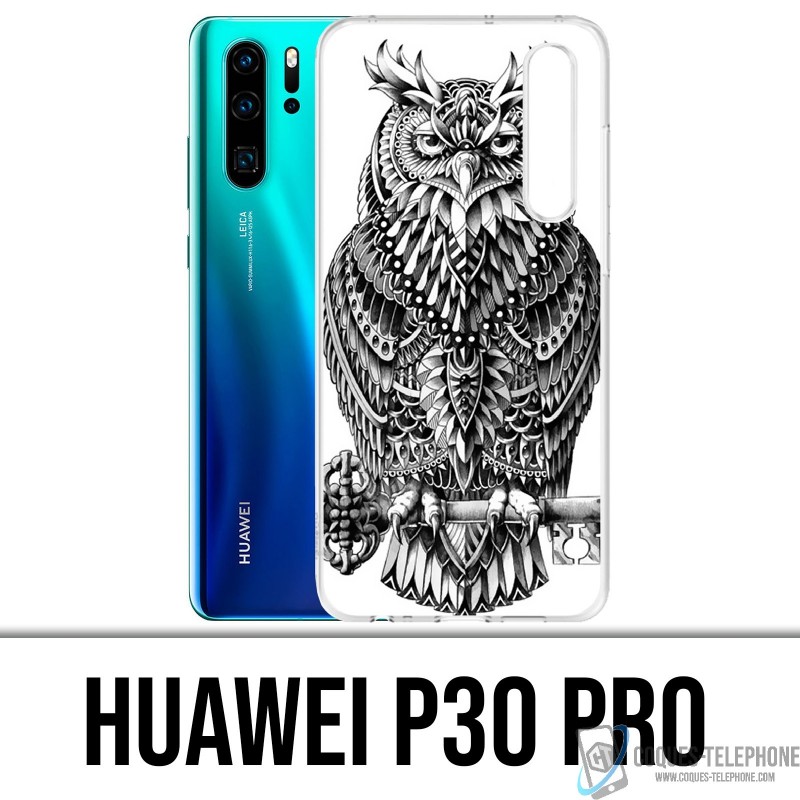 Coque Huawei P30 PRO - Hibou Azteque