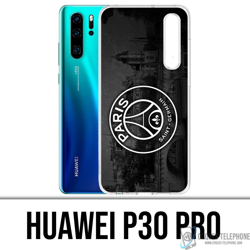 Coque Huawei P30 PRO - Logo Psg Fond Black