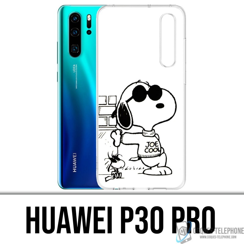 Coque Huawei P30 PRO - Snoopy Noir Blanc