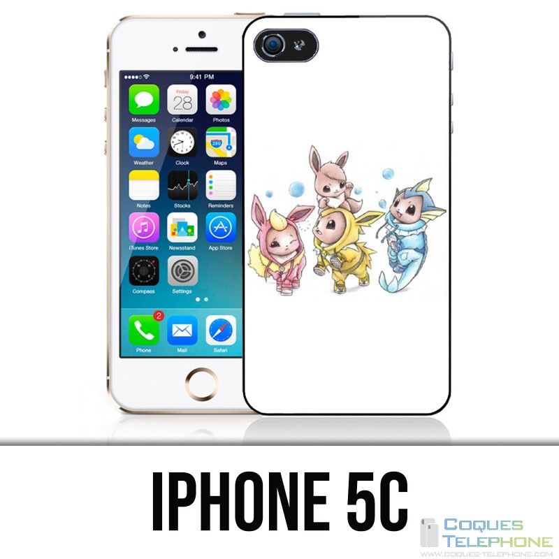 Coque iPhone 5C - Pokémon bébé Evoli évolution