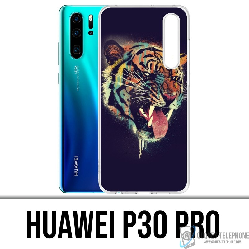 Huawei P30 PRO Custodia - Tiger Painting