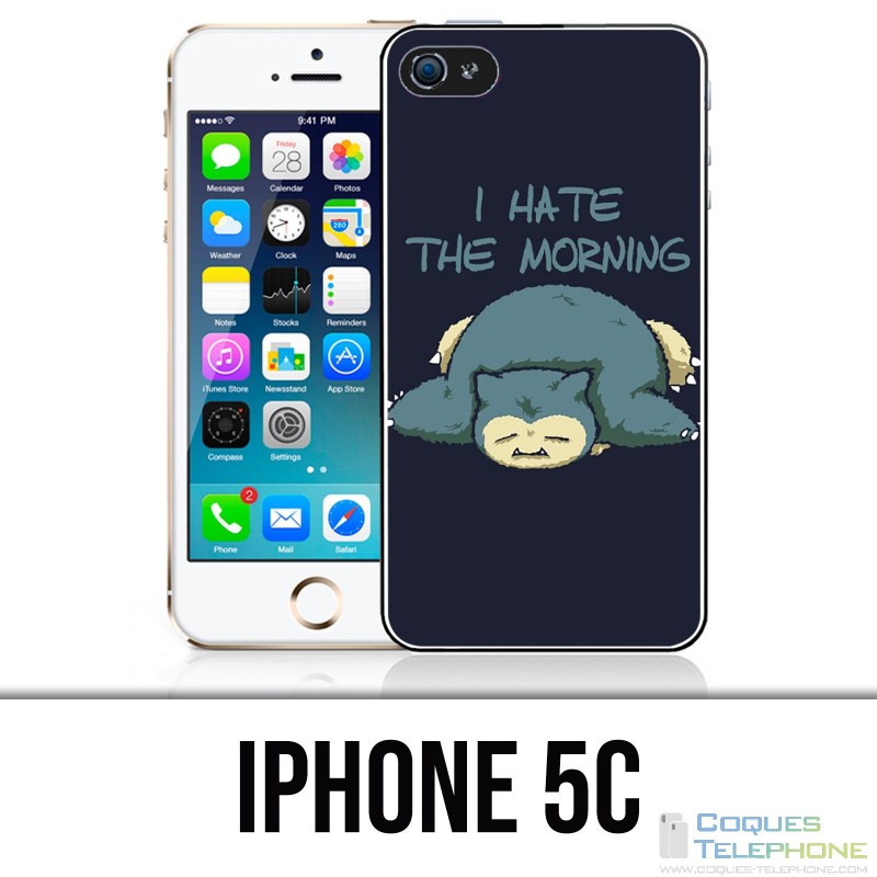 Coque iPhone 5C - Pokémon Ronflex Hate Morning