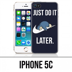 Coque iPhone 5C - Pokémon Ronflex Just Do It Later