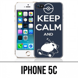 Funda iPhone 5C - Pokemon Ronflex Mantenga la calma