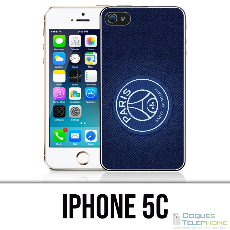 Funda iPhone 5C - Fondo azul minimalista PSG