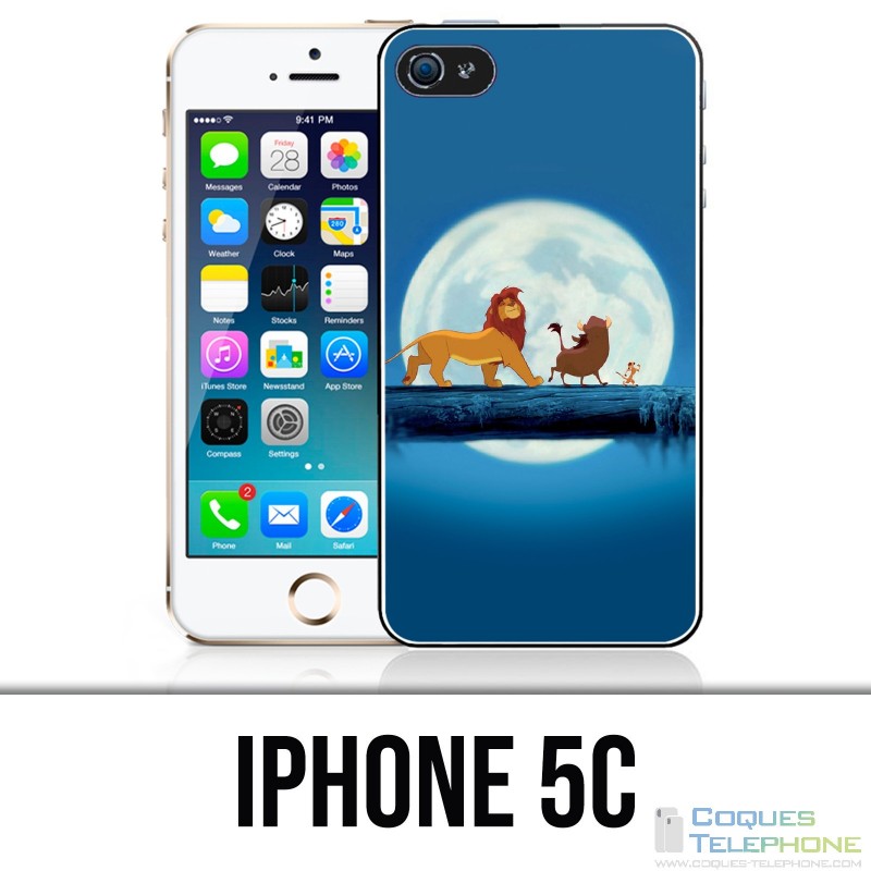 Coque iPhone 5C - Roi Lion Lune