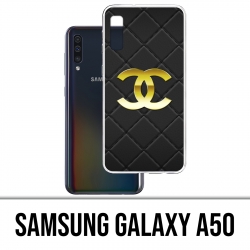 Coque Samsung Galaxy A50 - Chanel Logo Cuir