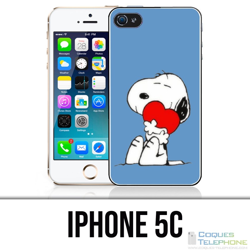 Coque iPhone 5C - Snoopy Coeur