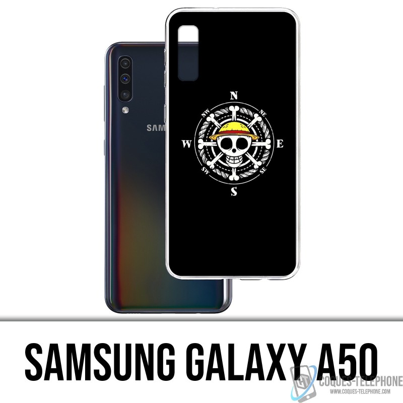 Samsung Galaxy A50 Custodia - Logo della bussola in un pezzo unico